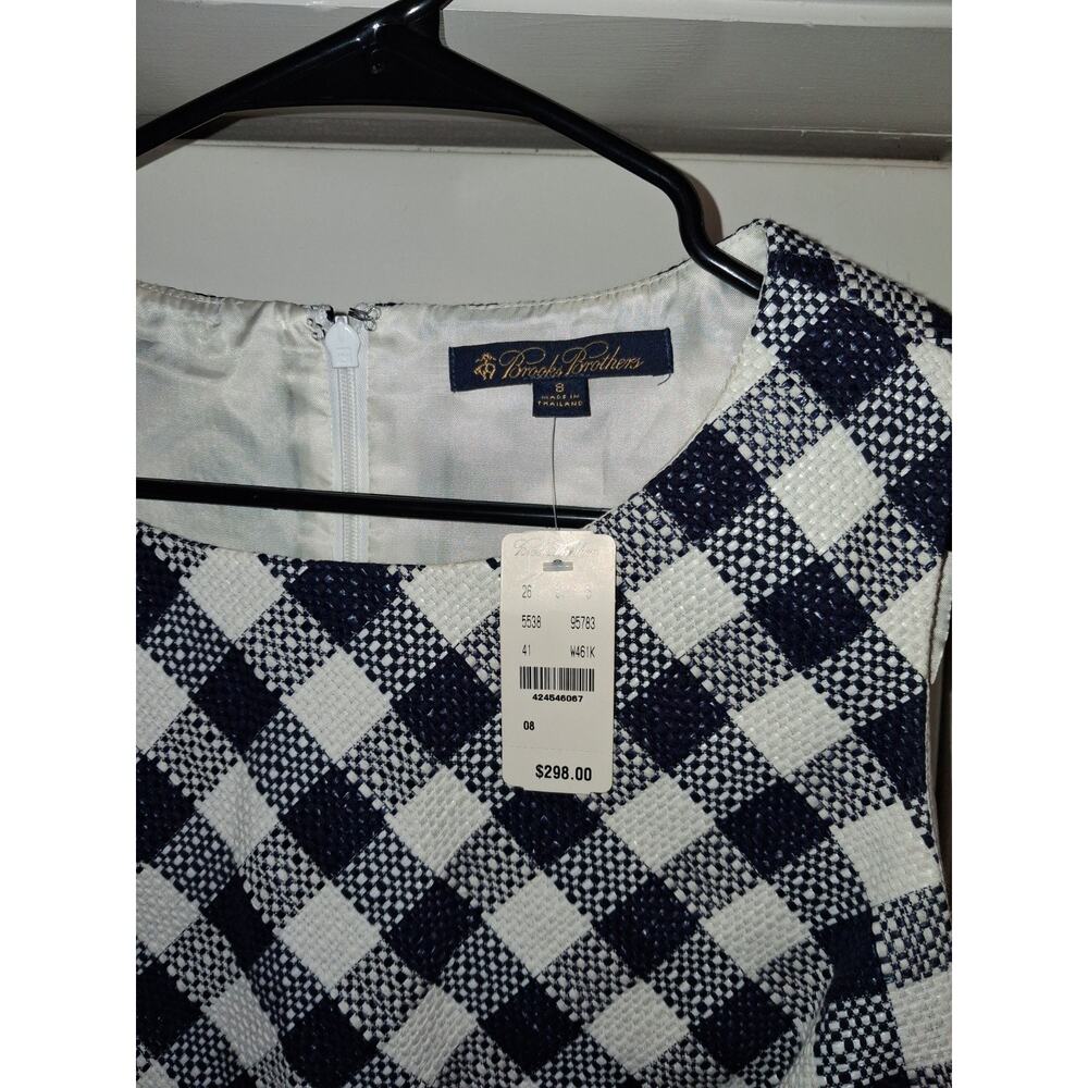 Brooks Brother's Dress Gingham Weave Checkered Patterned Womens 8 NWT - Picture 2 of 6